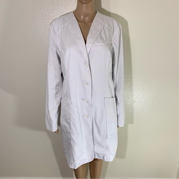 Figs Jackets & Coats Figs Scrubs Rare White Doctor Lab Coat Womens